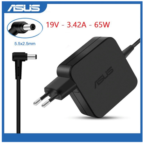 Sạc Laptop Asus 19V/3.42A 65W Chân đầu đạn to củ vuông (5.5 mm x 2.5 mm)