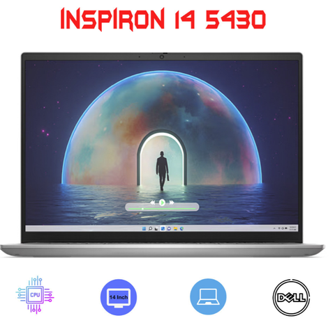 Laptop cũ [99%] Dell Inspiron 5430 (2024) (i5-1255u | 16Gb | 256Gb | 14 FHD | Bạc | Sạc | Máy nhật) Tặng túi + chuột + bàn di chuột *BẢO HÀNH 03 THÁNG*