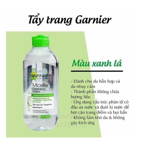 Tẩy trang Garnier Micellar 400ml Pháp mp44