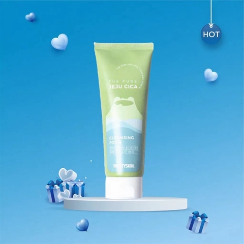 ￼Sữa Rửa Mặt Jeju Cica Pretty Skin Chiết Xuất Rau Má 150ml mp82