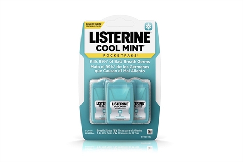 Xịt thơm miệng listerine- VỈ VỈ 3 MIẾNG NGẬM