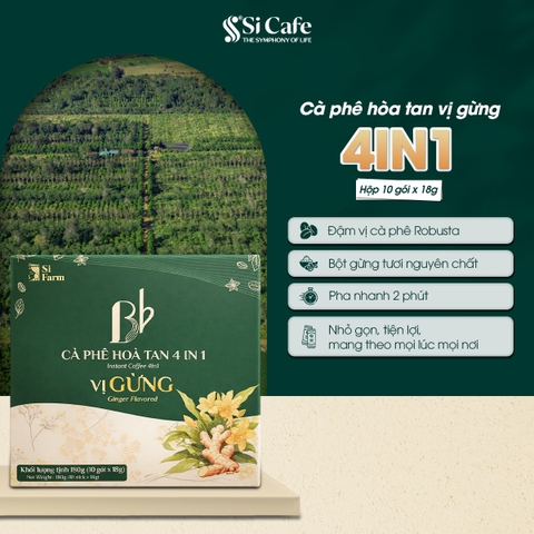 Cà Phê Hòa Tan 4in1 Vị Gừng