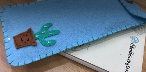 Hướng dẫn làm túi nỉ đựng bút | DIY Felt Pen Case