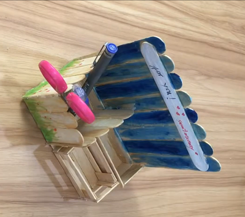 Cách làm hộp đựng bút handmade VINTAGE - ĐA NĂNG | How to make pen holder with popsicle sticks