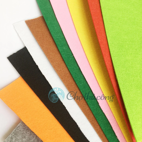 [5m] Vải dạ vải nỉ làm đồ handmade, vải nỉ dày 2mm VNXK, vải nỉ cứng mầm non đa năng