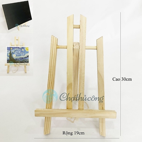 [Combo 10] Giá đỡ tranh vẽ bằng gỗ tự nhiên 30cm, kệ giá vẽ tranh để bàn cho bé, kệ để tranh trang trí diy