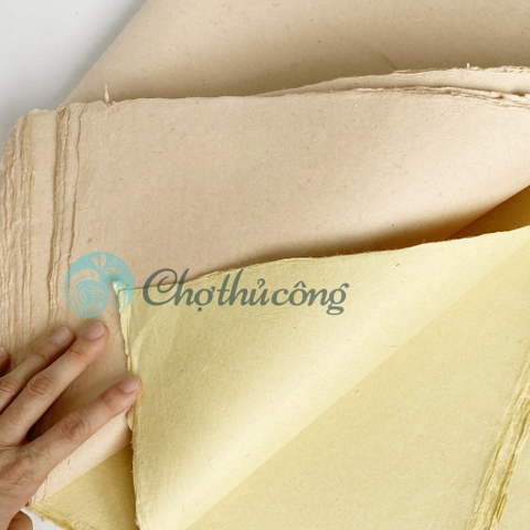 [2 tấm 60x80cm] Giấy dó truyền thống khổ to dày vẽ tranh màu nước, giấy origami, giấy viết thư pháp, giấy gió, giấy màu làm thiệp
