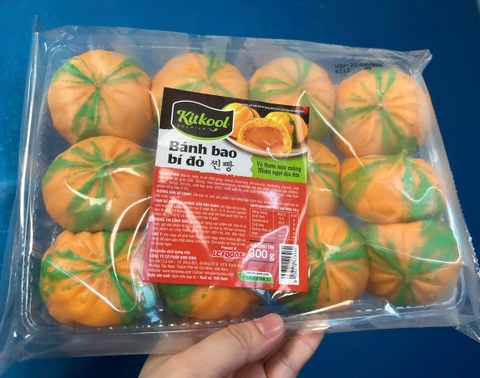 Bánh bao bí đỏ nhân ngọt (12c / 300g / Gói)