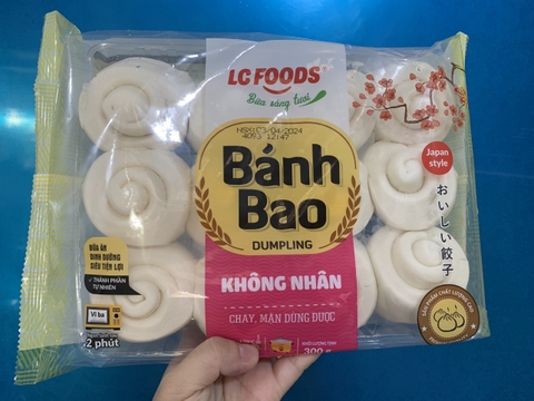 Bánh bao không nhân hoa hồng LC (12 cái / 300g / Gói)