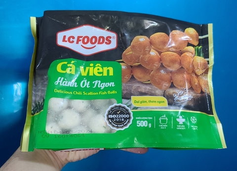 Cá viên hành ớt LC (55v / 500g / Gói)