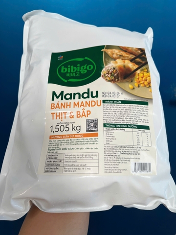 Mandu thịt & bắp CJ Bibigo (42v /1.505kg / Gói)