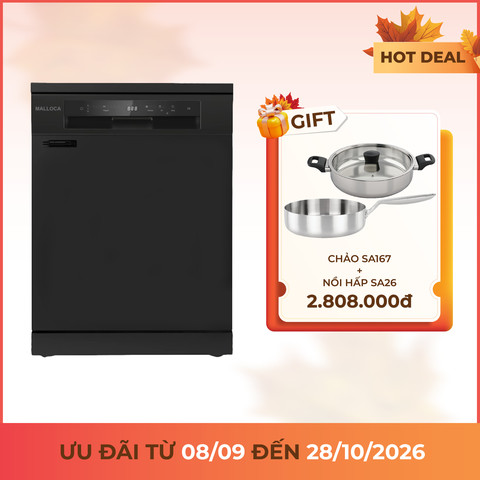 Máy rửa chén độc lập âm tủ 60cm 15 bộ Malloca MDW155035TD