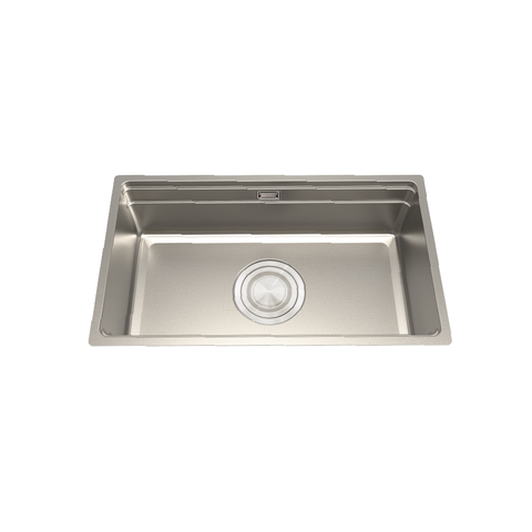 Chậu rửa chén 1 hố inox 304 linen kích thước 76cm – lắp âm hoặc dương Malloca MS7645LINEN
