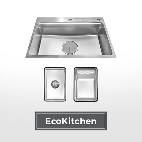 Chậu rửa chén 1 hố hạn chế trầy xước kích thước 77cm Malloca MS7750SS