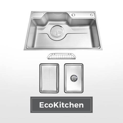 Chậu rửa chén 1 hố hạn chế trầy xước kích thước 80cm Malloca LINEN MS8048SS