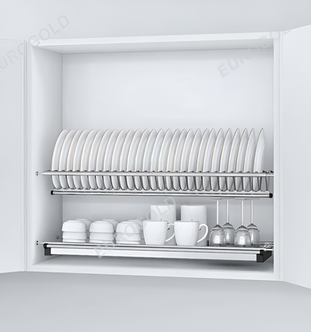 Giá bát đĩa cố định dạng chữ V Eurogold EUV8680 - tủ 80cm