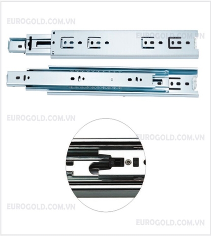Ray bi 3 tầng không giảm chấn size 45 (màu kẽm) Eurogold ESB045 - tải 40kg