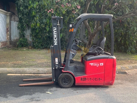 Xe nâng điện ngồi lái NICHIYU FBT15PN-80B-300 năm 2021, nâng cao 3m