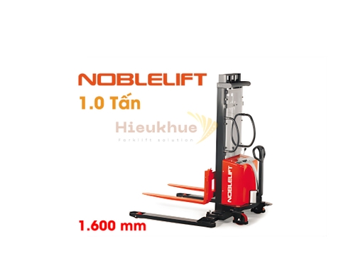 Xe nâng bán tự động chân rộng 1 tấn nâng cao 1.6 m NOBLELIFT SPN10SL16