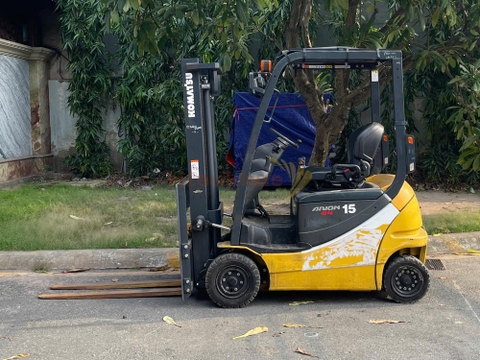 Xe nâng điện ngồi lái KOMATSU FB15-12 năm 2021, nâng cao 3m