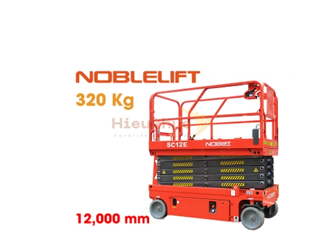 Xe thang nâng người 320 kg lên cao 12 mét NOBLELIFT Model SC12E