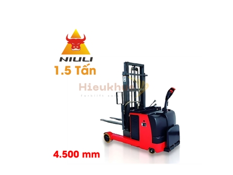 Xe nâng stacker 1.5 tấn nâng cao 4.5 m NIULI NRS1545