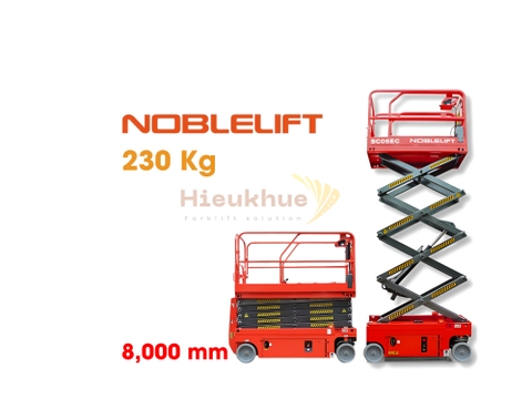 Xe thang nâng người mini 230 kg lên cao 8 mét NOBLELIFT Model SC08EC