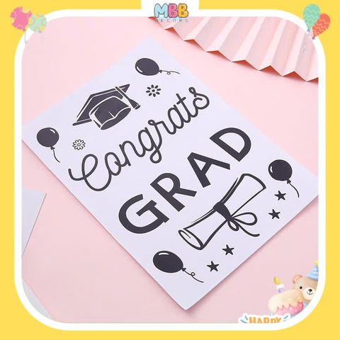 Tổng Hợp Phụ Kiện Lễ Tốt Nghiệp Sash Băng Rôn Vải Đeo Chéo, Dây Chữ Congratulations, Hộp Quà Tốt Nghiệp, Sticker Dán Bóng Nhân Dịp Lễ Tốt Nghiệp/ I Graduated/ / Graduation