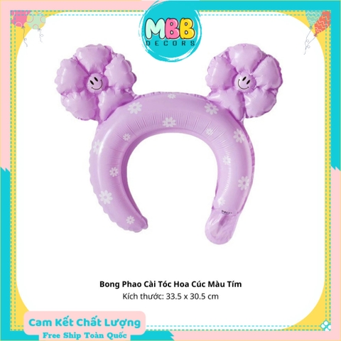 [TẶNG ỔNG THỔI] Bong Bóng Tay Cầm Hoa Cúc Mặt Cười, Bong Bóng Phao Cài Tóc Hoa Cúc Trang Trí Chụp Ảnh Sinh Nhật