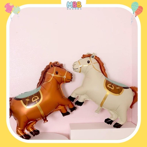 Bóng ngựa Pony trang trí tiệc, sinh nhật, Bóng nhôm hình con ngựa xinh cho bé trai và bé gái