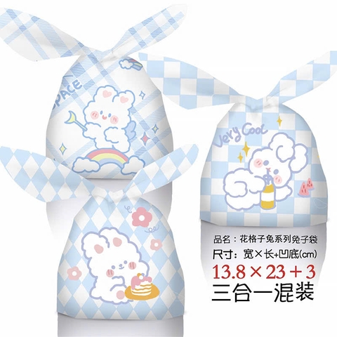 Set 10 Cái Túi Chia Quà, Bánh Kẹo Sinh Nhật Cho Các Bé, Túi Đựng Bánh Kích Thước  17x29cm Thỏ Răng Thỏ