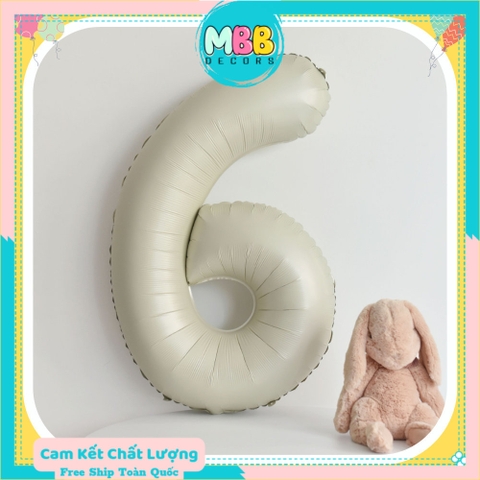 [TPHCM-TẶNG ỐNG THỔI] Bóng Số Sinh Nhật Màu Trắng Kem Tông Hàn Quốc Cao 70cm Chụp Ảnh Sinh Nhật Sang Đẹp