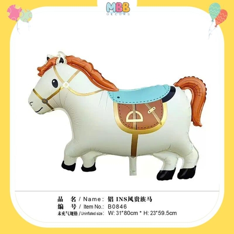 Bóng ngựa Pony trang trí tiệc, sinh nhật, Bóng nhôm hình con ngựa xinh cho bé trai và bé gái