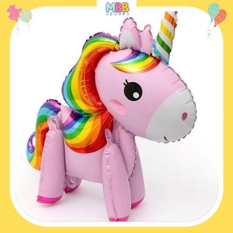 Bóng ngựa Pony trang trí tiệc, sinh nhật, Bóng nhôm hình con ngựa xinh cho bé trai và bé gái