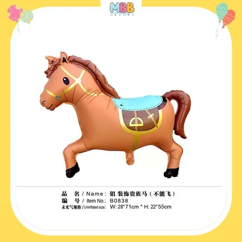 Bóng ngựa Pony trang trí tiệc, sinh nhật, Bóng nhôm hình con ngựa xinh cho bé trai và bé gái