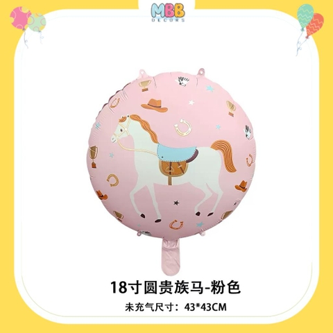 Bóng ngựa Pony trang trí tiệc, sinh nhật, Bóng nhôm hình con ngựa xinh cho bé trai và bé gái