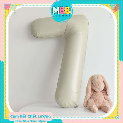 [TPHCM-TẶNG ỐNG THỔI] Bóng Số Sinh Nhật Màu Trắng Kem Tông Hàn Quốc Cao 70cm Chụp Ảnh Sinh Nhật Sang Đẹp