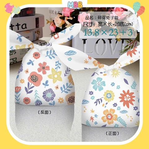 Set 10 Cái Túi Chia Quà, Bánh Kẹo Sinh Nhật Cho Các Bé, Túi Đựng Bánh Kích Thước  17x29cm Thỏ Răng Thỏ