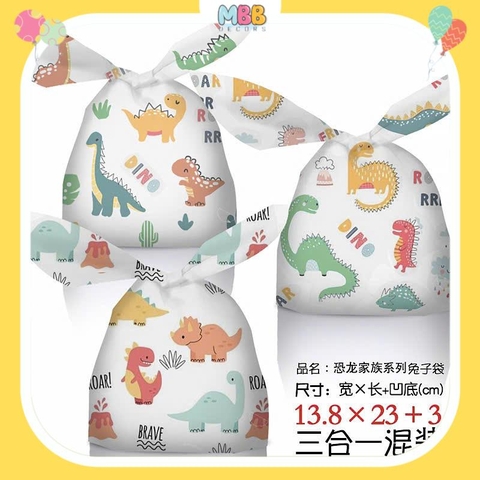 Set 10 Cái Túi Chia Quà, Bánh Kẹo Sinh Nhật Cho Các Bé, Túi Đựng Bánh Kích Thước  17x29cm Thỏ Răng Thỏ
