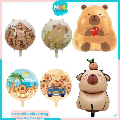 Bóng bay lá nhôm Baby Three, Kapybara, Labubu trang trí sinh nhật