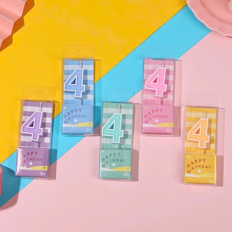 Nến số sinh nhật màu Pastel