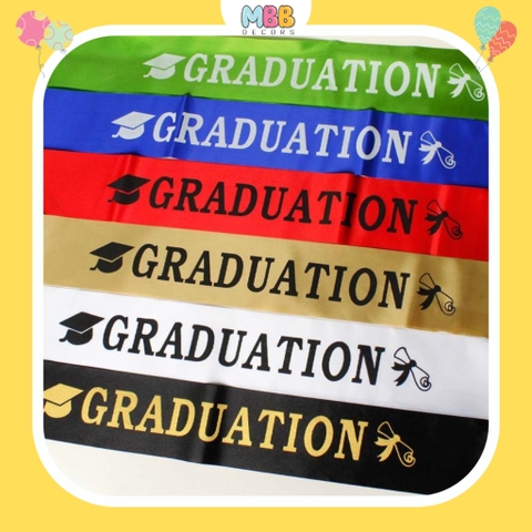 Tổng Hợp Phụ Kiện Lễ Tốt Nghiệp Sash Băng Rôn Vải Đeo Chéo, Dây Chữ Congratulations, Hộp Quà Tốt Nghiệp, Sticker Dán Bóng Nhân Dịp Lễ Tốt Nghiệp/ I Graduated/ / Graduation