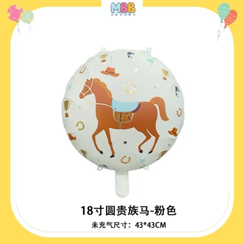 Bóng ngựa Pony trang trí tiệc, sinh nhật, Bóng nhôm hình con ngựa xinh cho bé trai và bé gái