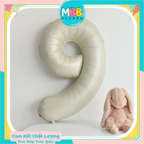 [TPHCM-TẶNG ỐNG THỔI] Bóng Số Sinh Nhật Màu Trắng Kem Tông Hàn Quốc Cao 70cm Chụp Ảnh Sinh Nhật Sang Đẹp