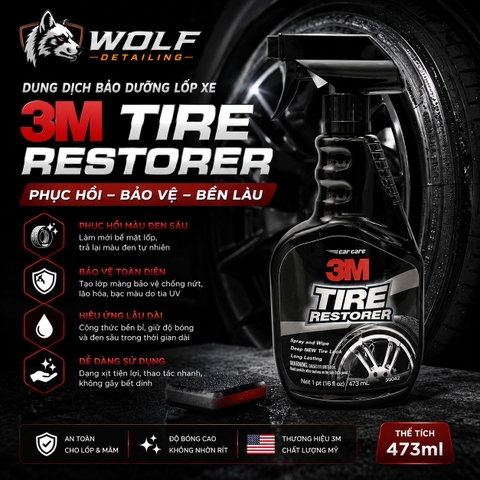 Dung dịch bảo dưỡng lốp xe 3M Tire Restorer 473ml