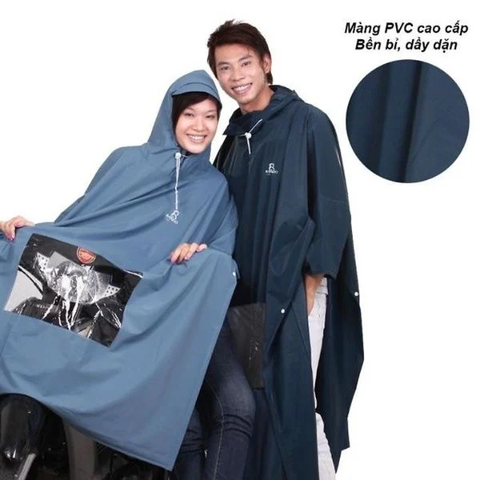 Áo Mưa Cánh Dơi Rando Cổ Rùa Cao Cấp Có Kiếng Dày 0.23mm