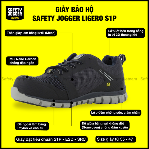 Giày bảo hộ Jogger Ligero S1P