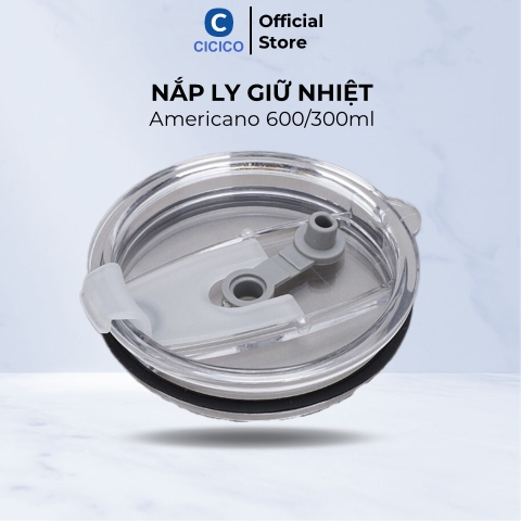 Nắp ly giữ nhiệt Americano, nắp cốc giữ nhiệt đường kính 8cm