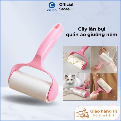 Cây lăn bụi quần áo giường nệm, cây lăn làm sạch quần áo, sofa, dính lông chó mèo, sợi chỉ vụn kèm lõi lăn bụi loại nhỏ