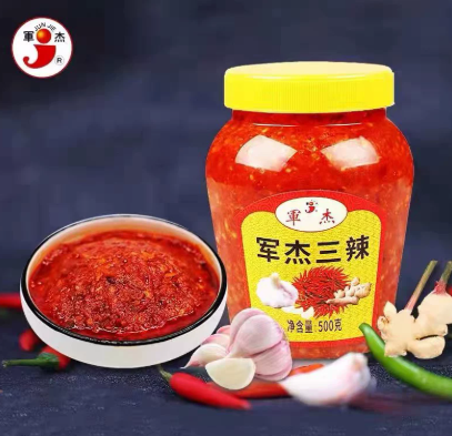 Tương Ớt 3 Vị Cay Jun Jie, Trọng lượng: 500g